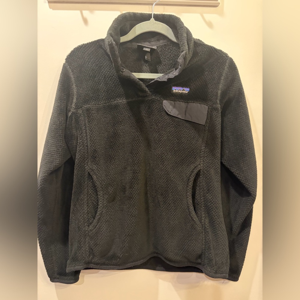 Patagonia Midnight Black Fleece 1/4 button Pullover